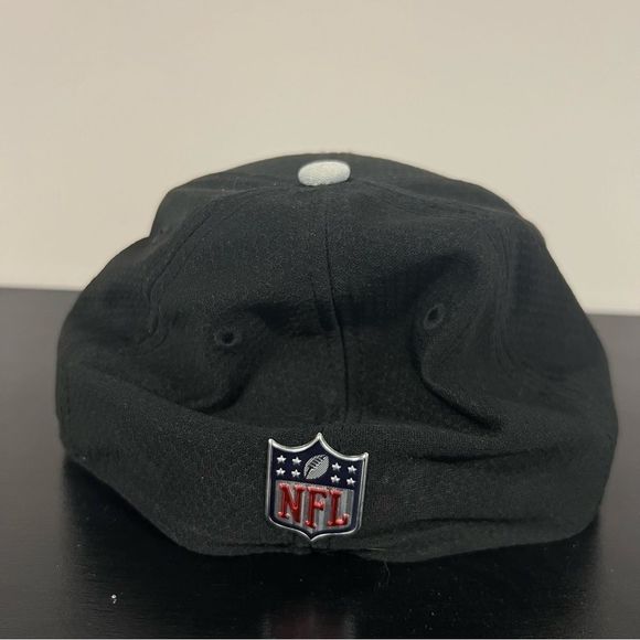 Las Vegas Raiders New Era Hat fitted medium/large black gray bill 39thirty Cap - Picture 3 of 6